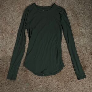 Women's Long Sleeve Top - Dark Green